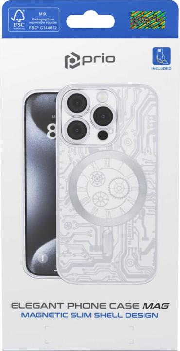 Produktbild prio elegante Handyhülle MAG für iPhone 12 mini silber (Apple iPhone 12 mini)