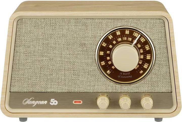 Image du produit Sangean Premium Wooden Cabinet WR-101 Radio de bureau AM, FM Bluetooth®, AUX, FM Bois (clair) (VHF, AM, FM, Bluetooth)