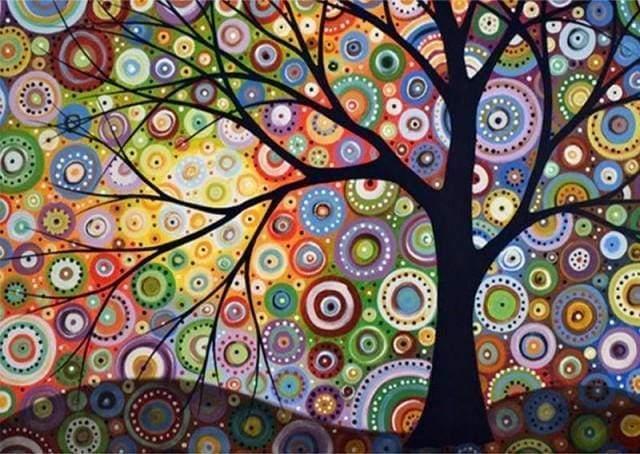 Actual product image Figured'Art Diamond Painting Framed - Tree of Life