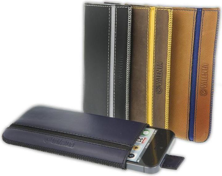 Actual product image Valenta Valencia Pocket Stripe Valencia - Redhead Samsung Galaxy S4/s Iii, Htc One and more (Black) (Blackberry Q10, Nokia Lumia 925, Nokia Lumia 900, Alcatel One Touch Fire, Acer Liquid S1, Samsung Galaxy Nexus, Samsung Galaxy S4, Huawei Ascend G510, Blackberry Z10, Optimus 4X HD, Sony Xperia T, Samsung Galaxy Core 2, Sony Xperia Z, Samsung Galaxy S III)