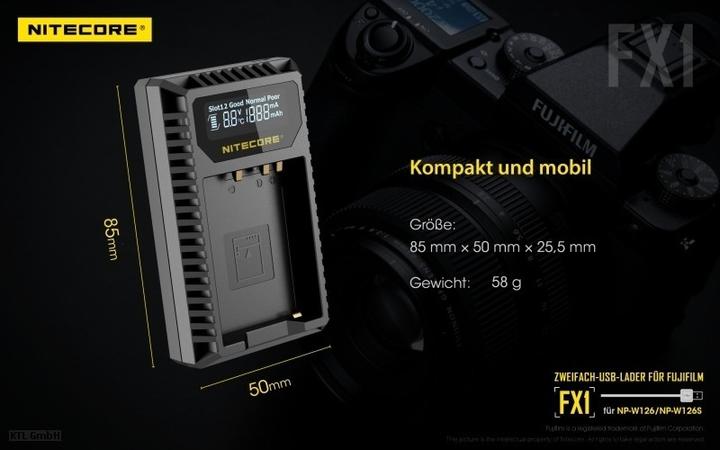 Image du produit Nitecore FX1 - pour les appareils photo Fuji (Chargeur)