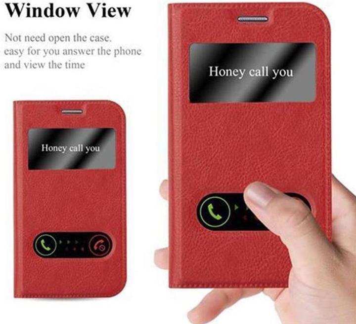 Actual product image Cadorabo Book with View double window cover (Samsung Galaxy Xcover 3)