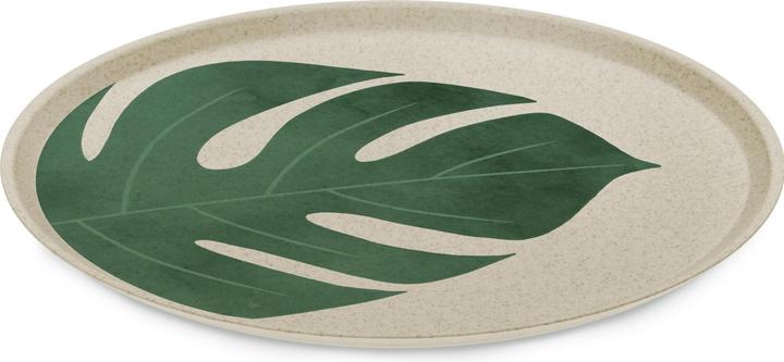 Actual product image Koziol Dinner Plate Connect Monstera 4 pieces,Beige/Green (4 x, 25.50 cm)