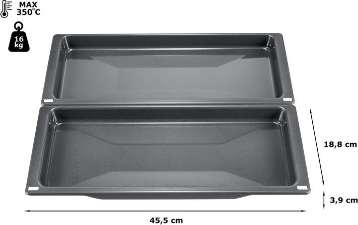 Neff Slim universal pan, 39 x 455 x 188 mm, Grey, Z1650BE0