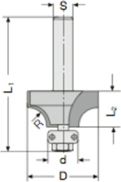 Produktbild Abrundfräser HM 8mm