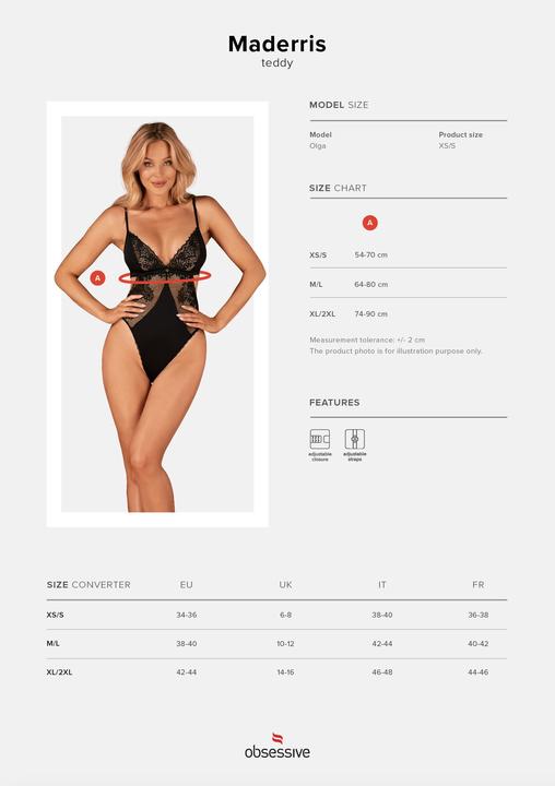 Image du produit Obsessive Maderris Teddy Xl/Xxl (XL, XXL)