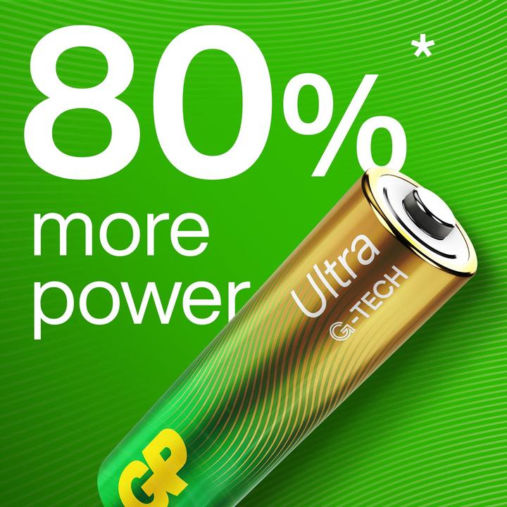 Produktbild GP Batteries GP - Ultra Alkaline Battery, Size AA, 15AU/LR6, 1.5V, 8-pack (8 Stk., AA)