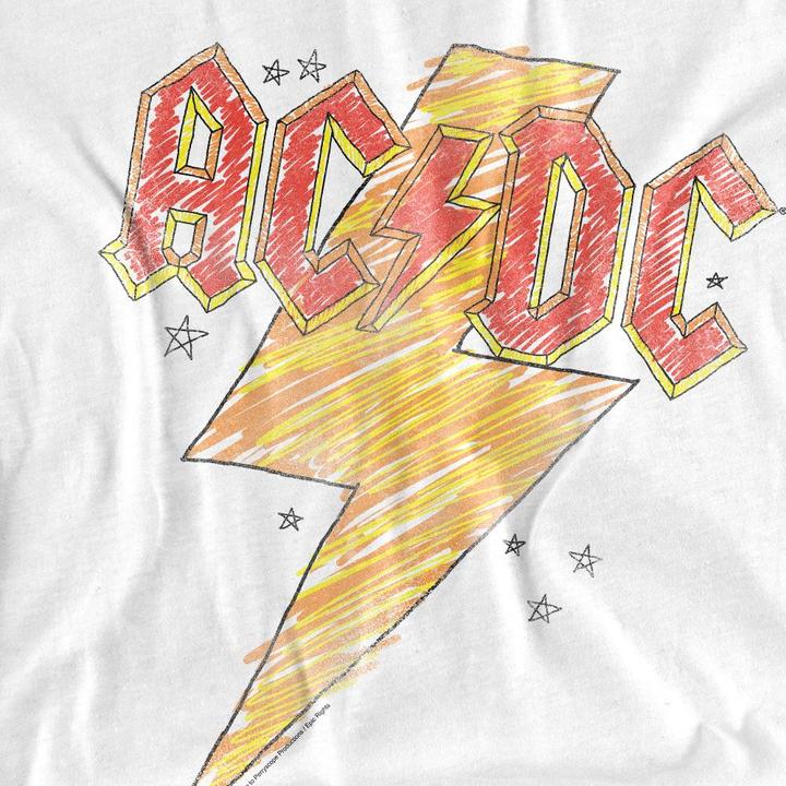 Actual product image AC/DC Mens Sketch Bolt T-Shirt (4XL)