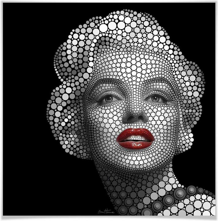 Actual product image Trenddeko Ben Heine - Circlism: Marilyn Monroe (50 x 50 cm)