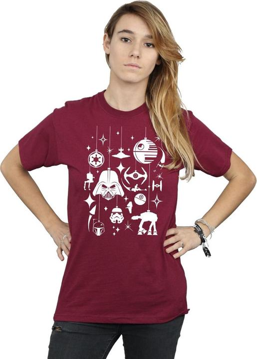 Immagine prodotto Star Wars Christmas Decorations Maglietta Ampia Donna (XXL)
