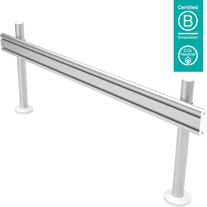 Actual product image Dataflex VIEWLITE desk rail system, HxWxD 450 x 1200 x 52 mm, max. load 24 kg.