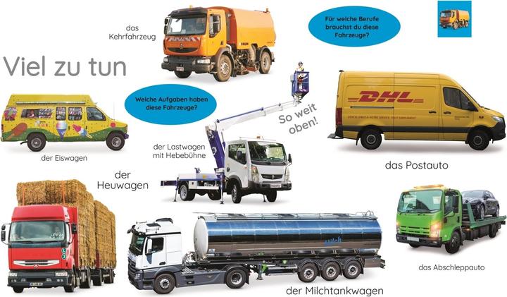 Actual product image First learning. Tractor, Excavator, Truck (German)