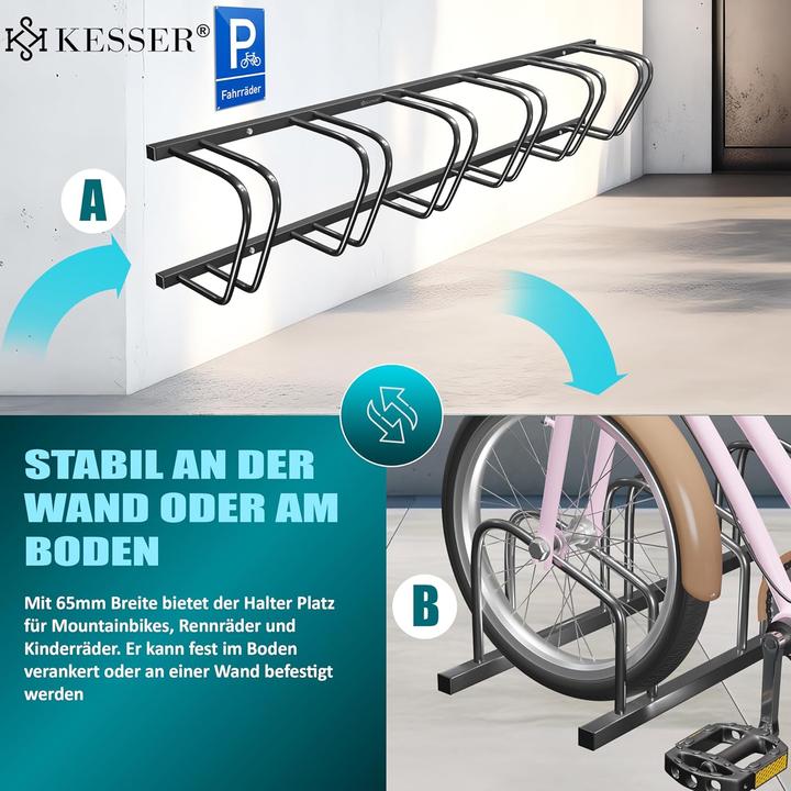 Actual product image Kesser Fahrradständer für 6 Räder mit Parkschild