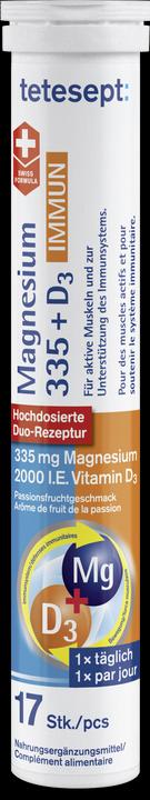 Immagine prodotto Tetesept Magnesio 335 + D3 Immunitario (17 Pezzo/i, Compressa effervescente, 134 g)