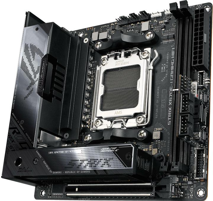 Productafbeelding ASUS ROG STRIX X670E-I GAMING WIFI (AM5, AMD X670E, Mini-ITX)