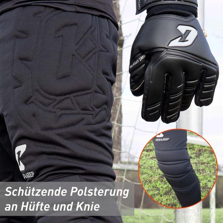 Produktbild Catch & Keep Kinder Erwachsene Goalie Hose Keeperhose Torwarthose Fussballhose Trainingshose Tormannhose (140)
