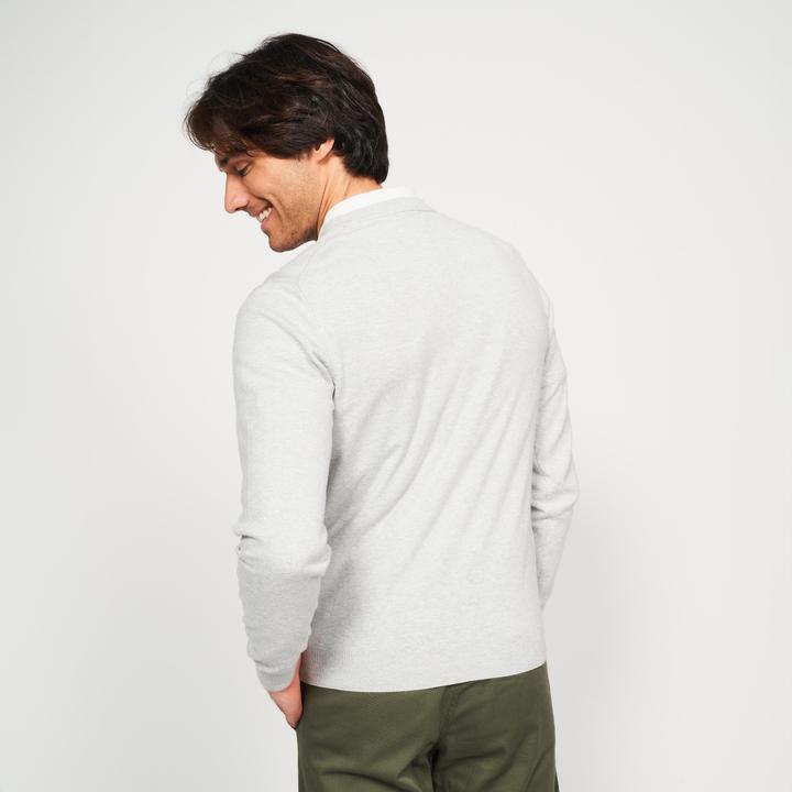 Produktbild Inesis Herren Golf Pullover V-Ausschnitt Baumwolle - CW 100 grau
