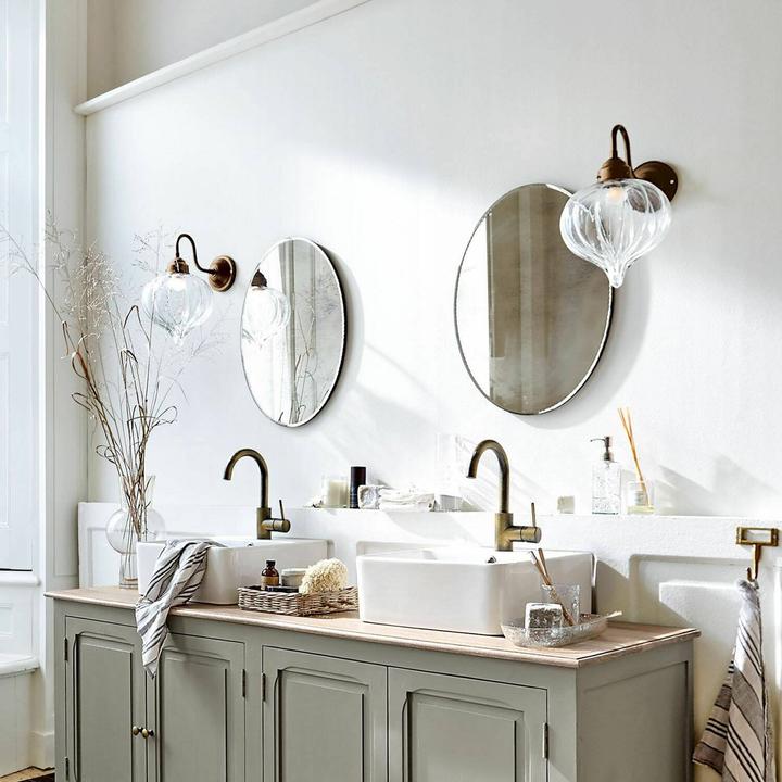 Image du produit Loberon Applique murale Baisse clair/laiton (E27)