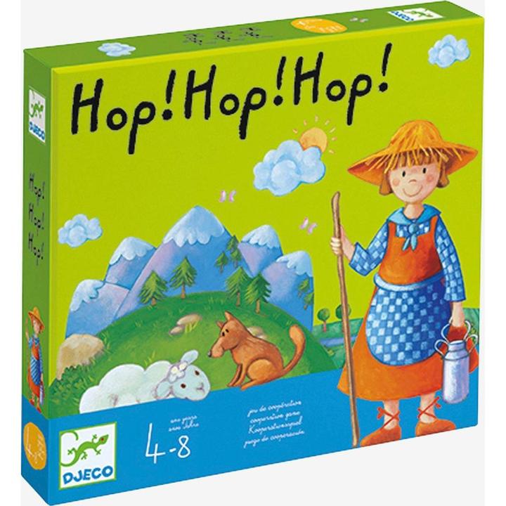 Actual product image Djeco Hop! Hop! Hop! (German, French, Italian, English)