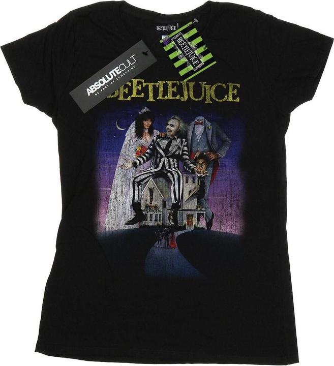 Beetlejuice Distressed Poster TShirt aus Baumwolle