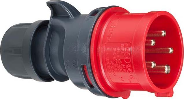 Productafbeelding ABL CEE Stecker IP44, 16A, 5-polig, 400V, 6h, rot (CEE 16/5)