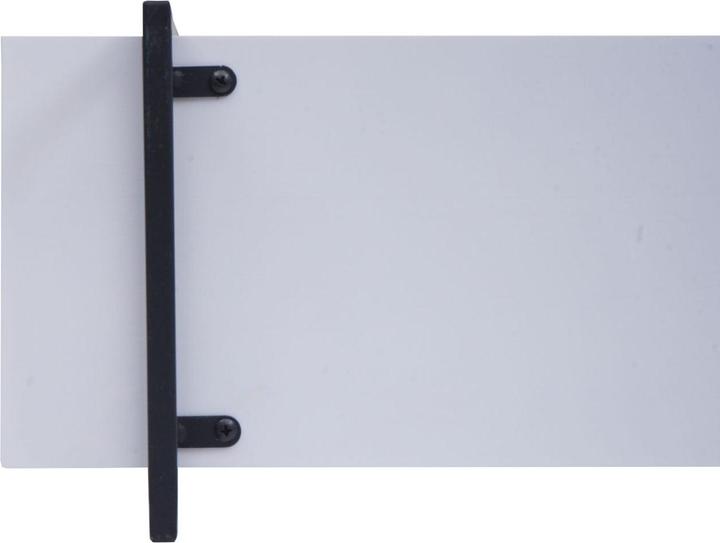 Produktbild Mendler Wandregal HWC-K78, 3 Regalböden Metall Massiv-Holz Industrial 60x60x18cm - weiss, Metall schwarz (60 x 60 x 18 cm)