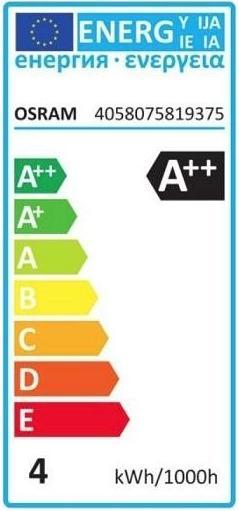 Energie-Label Osram Led Base Classic B (E14, 4 W, 470 lm, 3 x, E)