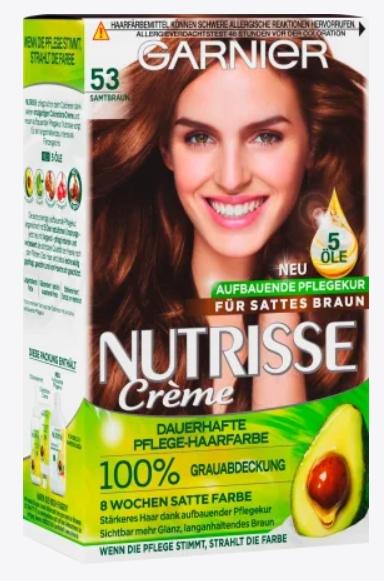 Garnier Nutrisse, 53 brun velours, teinture pour cheveux