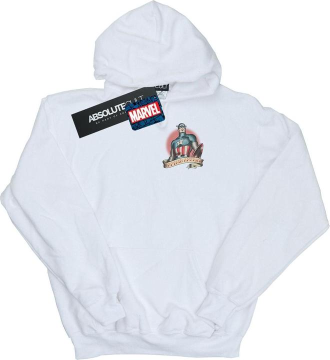 Produktbild Captain America Tattoo Breast Print Kapuzenpullover (XXL)