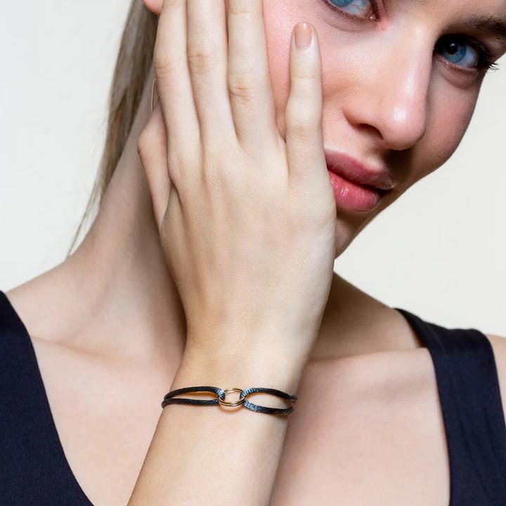Immagine prodotto Xenox Bracciale Twin Ties (20 cm, Nylon, Argento 925)