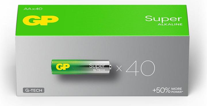 Image du produit GP Batteries 1x40 GP Super Alkaline AA Mignon Piles PET Box (40 pcs, AA)