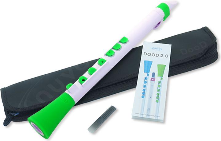 Actual product image Nuvo N430D DooD2.0 Children's Clarinet in C, White-Green (Clarinet)