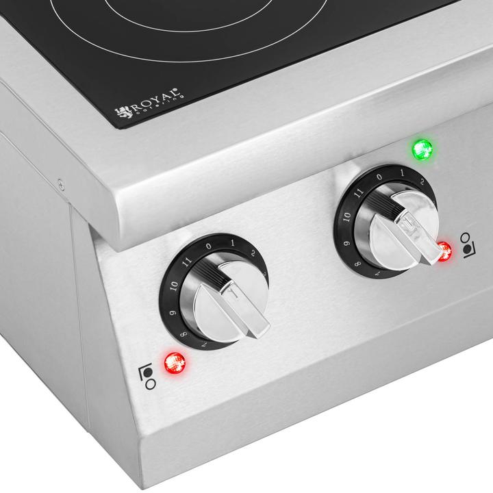 Actual product image Royal Catering Induction Hob - 4 plates - Ø 12 - 26 cm - portable -