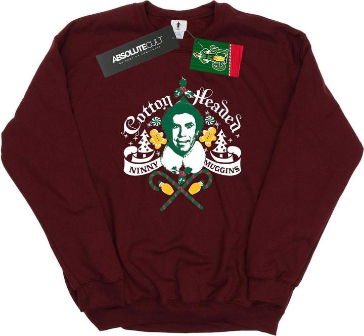 Actual product image Elf Mens Headed Ninny Muggins Sweatshirt (M)