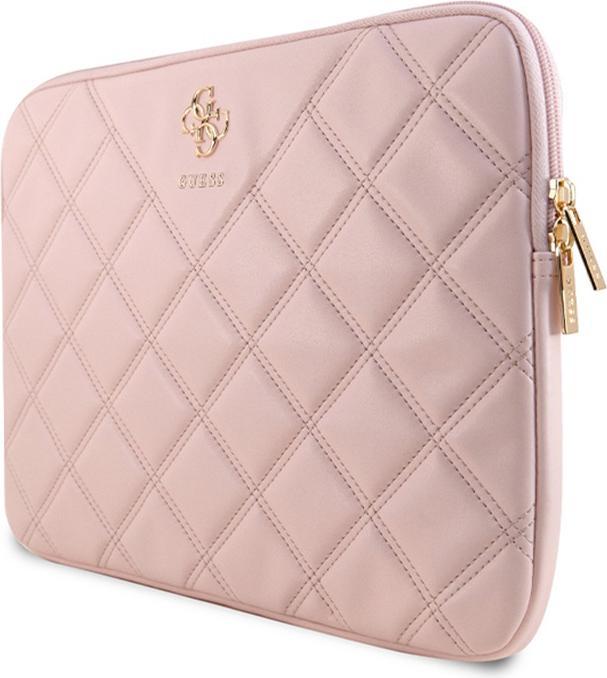 Actual product image Guess Sleeve GUCS14ZPSQSSGP 14" różowy/pink Quilted 4G (14")