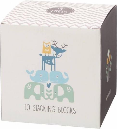 Image du produit Fresk 10 blocs d'empilage, Jungle Giraffe/ Cygne