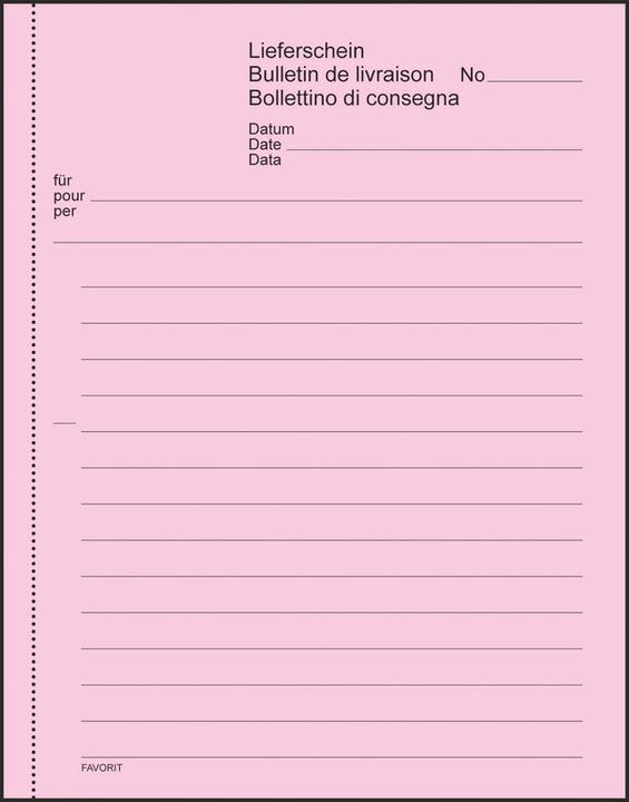 Actual product image Favorit Carbonless copybook delivery bills with carbonless paper (150 x)