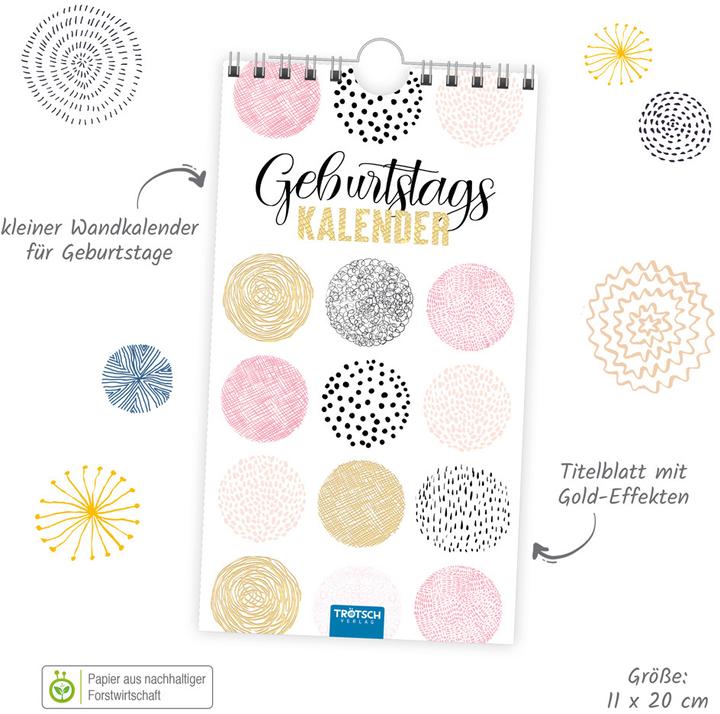 Produktbild Trtsch Geburtstagskalender Glamour (Harter Einband, Deutsch)