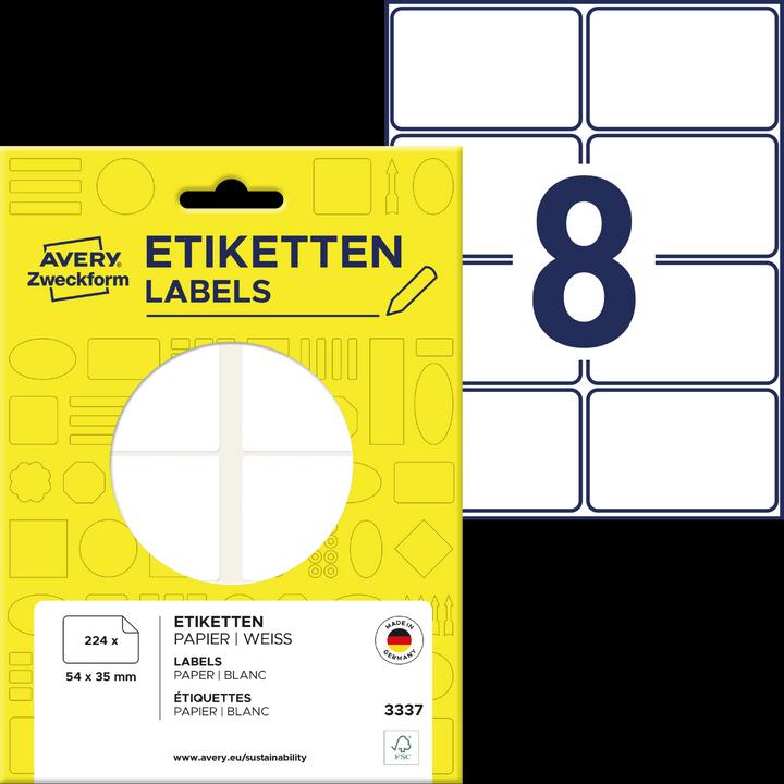 Produktbild Avery Mehrzweck-Etiketten 3337