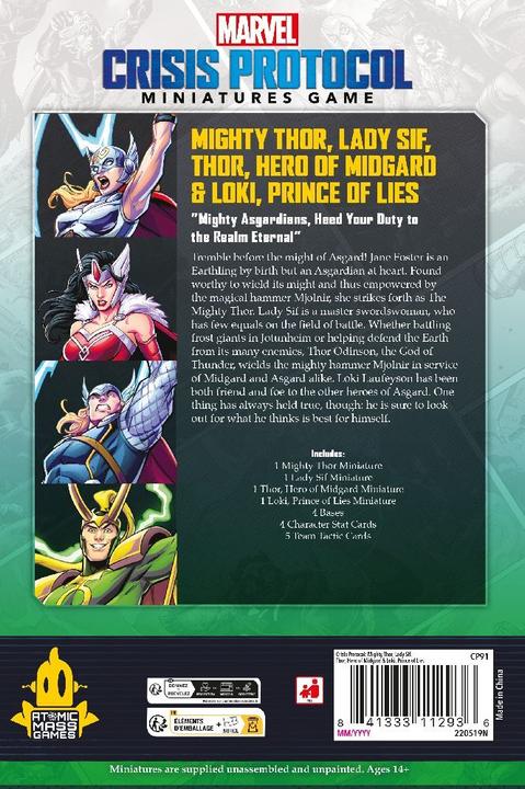 Produktbild Atomic Mass Games Marvel Crisis Protocol - Mighty Thor, Lady Sif