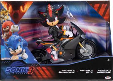 Actual product image Jakks Pacific Sonic - The Hedgehog Movie 3 action figure with vehicle 13 cm