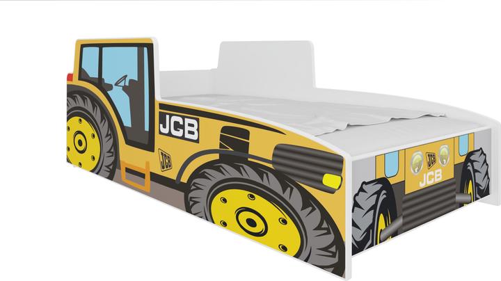 Actual product image ADRK Furniture Bed with mattress TRACTOR YELLOW 140x70 (140 x 70 cm)