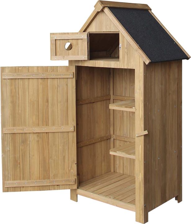 Wiltec Garden shed Spruce wood bitumen roof 770x540x1370mm tool shed Shed