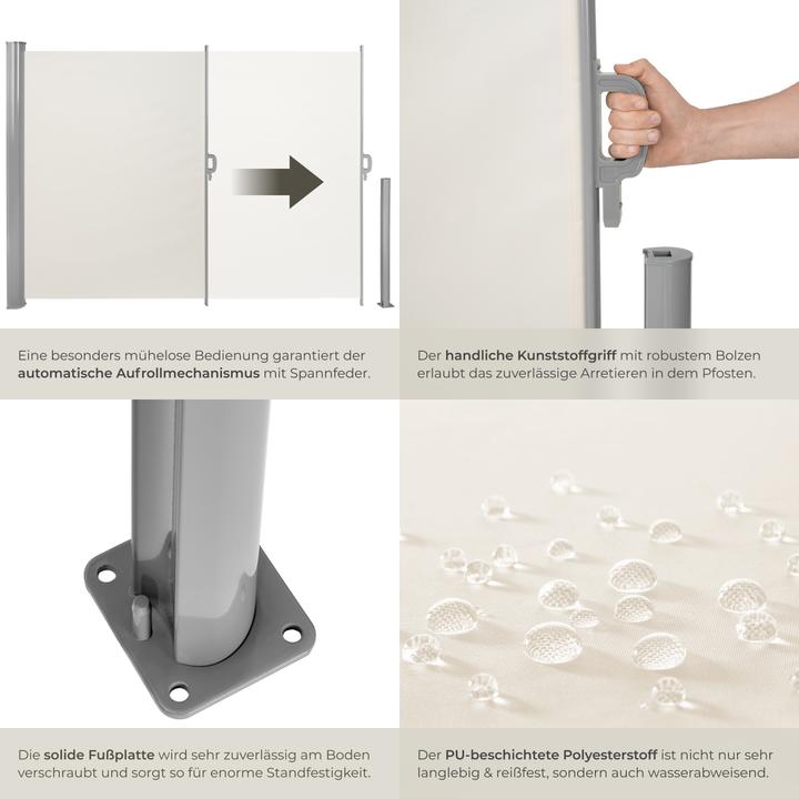 Image du produit tectake Store Latéral Rétractable (1.80 m)
