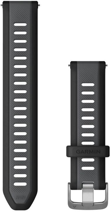 Garmin cinturino per orologio a sgancio rapido, nero/grigio ardesia (20 mm, Silicone)