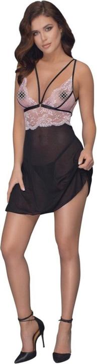 Produktbild Cottelli Collection Babydoll schwarz/rosa (L)