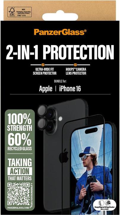 Image du produit PanzerGlass Kit 2 en 1 (1 pièce(s), Apple iPhone 16)