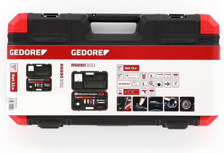 Actual product image Gedore Red red R68903011 Wheel mounting set 11 pieces (1/2", 40 Nm, 200 Nm)