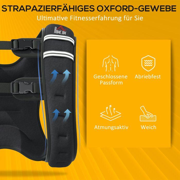 Immagine prodotto Swisshandel24 Gilet per l'allenamento della forza Peso Gilet 10 kg regolabile Tessuto Oxford Sabbia metallica (1 x 10 kg)