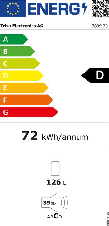 Etichetta energetica Trisa Frigerifero 126 L (126 l)